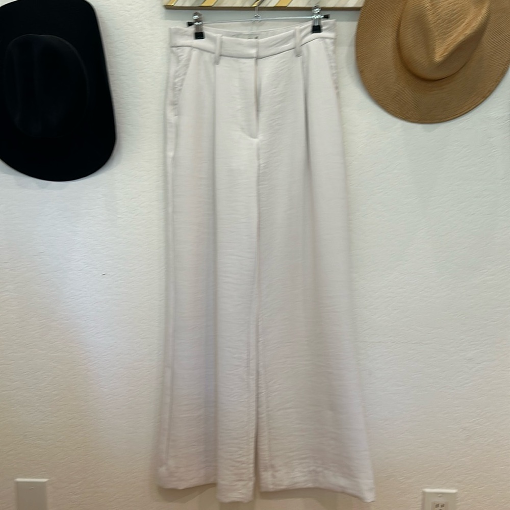 A&F Abercrombie Harper Premium Tailored Crepe Pants, 26/2 R, White
